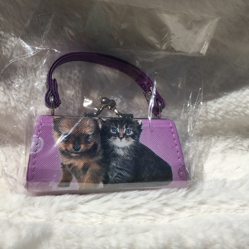 ADORABLE cat and dog mini purse!